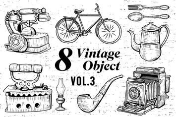 8 Vintage Object - Vol.3