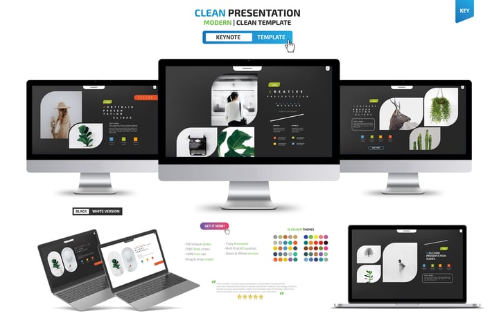 Clean Keynote Presentation Templates