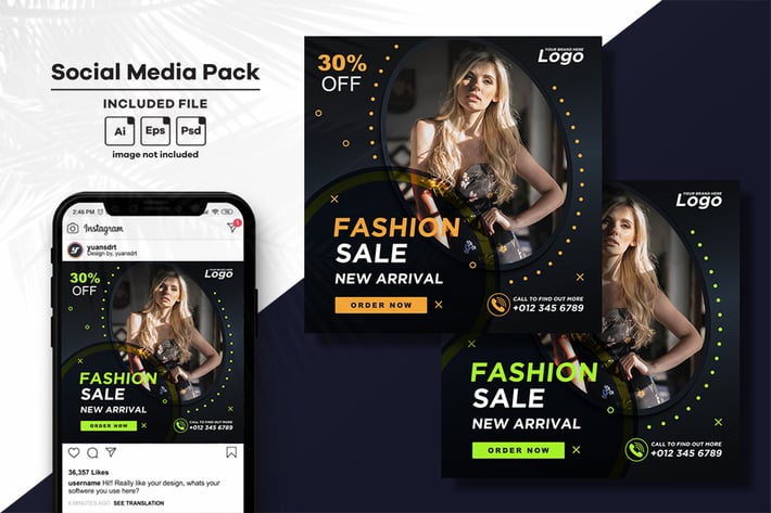 Fashion Sale Social Media Post Template