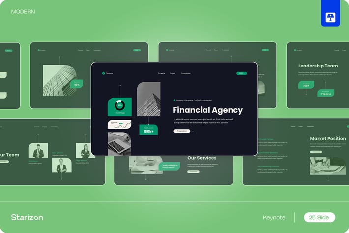 Black Green Modern Financial Agency KEY • 003
