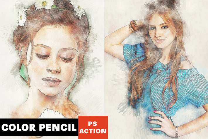 Color Pencil Photoshop Action