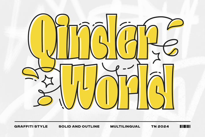QinderWorld - Modern Graffiti Display Font 