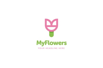 MyFlowers Logo Template
