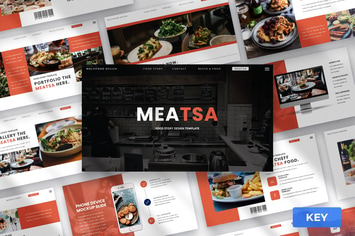 Meatsa - Food Keynote Presentation Template