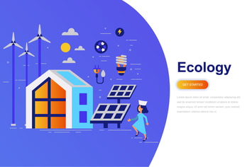 Ecology Modern Flat Concept