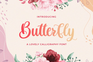 Butterfly - Lovely Calligraphy Font