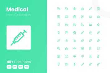 48 Medical Icon Collection