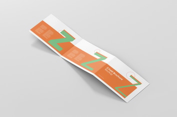 Z-Fold Brochure Mockup - Landscape Din A4 A5 A6