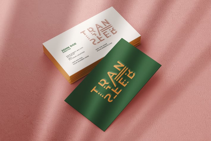Simple Minimal Business Card Mock-Up
