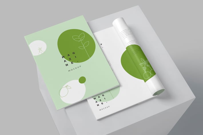 A5 Slim Fashion Magazine Mockup Set