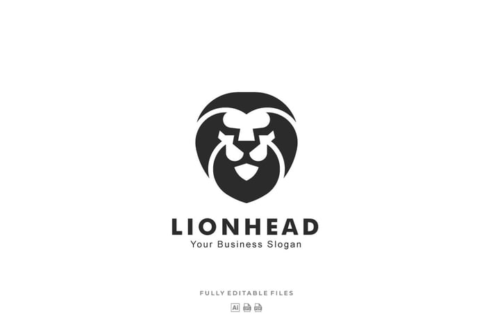 Lion Head Mascot Logo