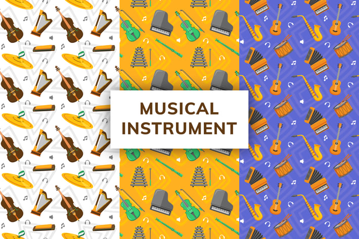 Musical Instrument Seamless Pattern