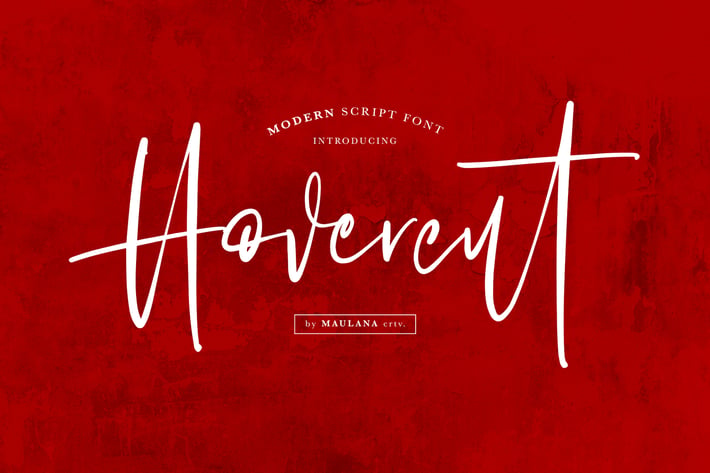 Hovercut Brush Script Font