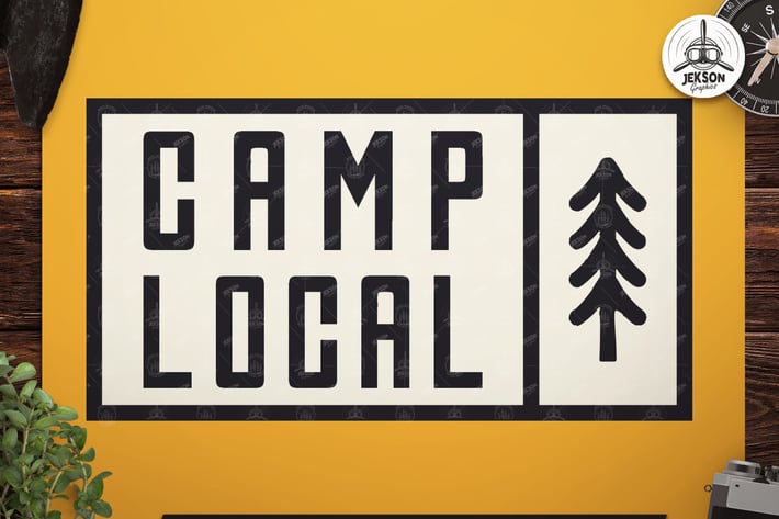 Vintage Camp Local Logo / Retro Typography Badge