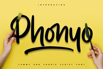 Phonyo | Foodie Script Font
