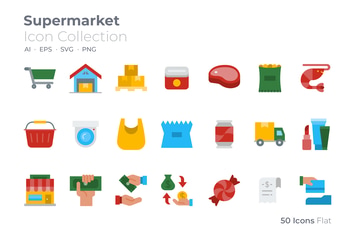 Supermarket Color Icon
