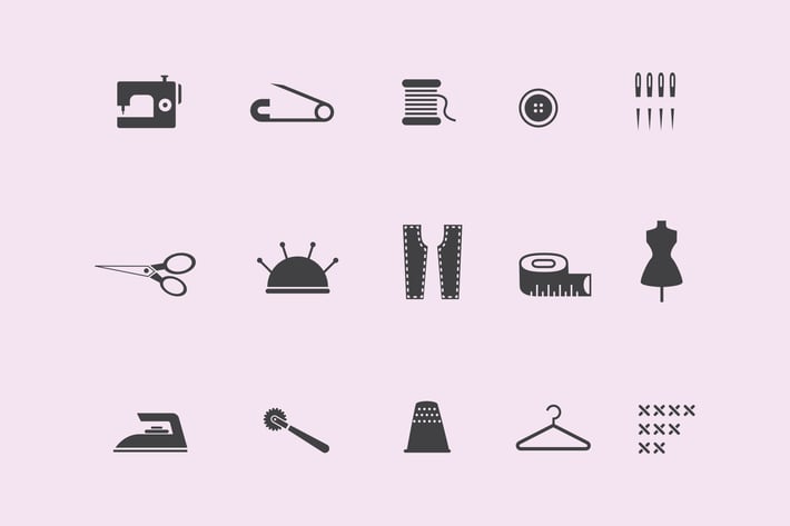 15 Sewing and Stitching Icons