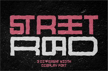 Street Road - Width Display Font