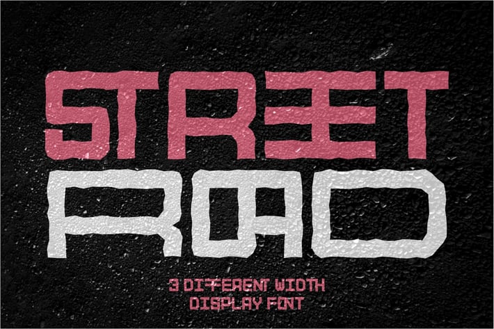 Street Road - Width Display Font