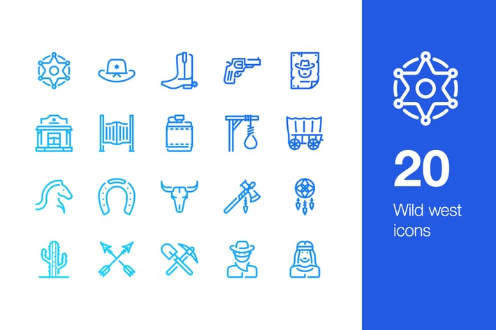 20 Wild west icon