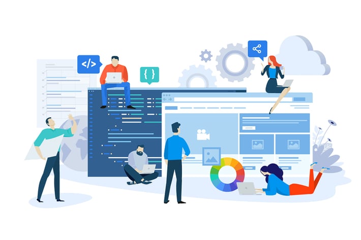 Creative flat design business concept