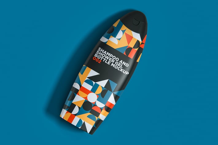 Shampoo And Shower Gel Bottle Mockup 002