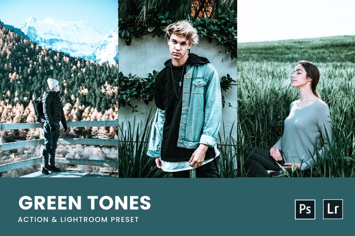 Green Tones Photoshop Action & Lightrom Presets