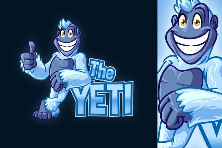 Cartoon Yeti Mascot Logo 2.0