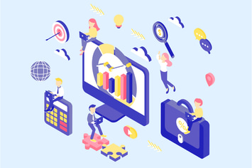 Digital Marketing Isometric Illustration