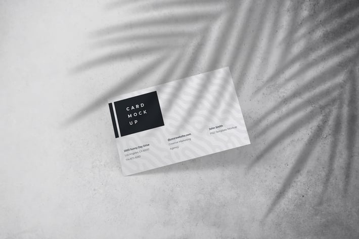 Floating Business Card Mockup