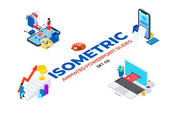 Isometric Animated PowerPoint Templates. Set 03