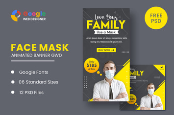 Face Mask Animated Banner Google Web Designer