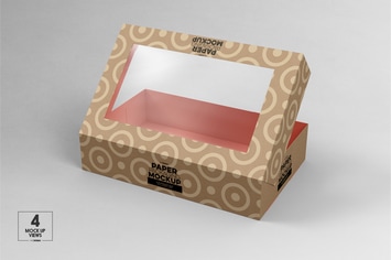 FlipTop Window Box Packaging Mockup