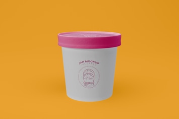 Ice Cream Jar Mockup