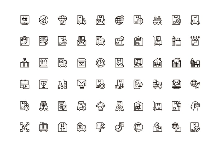 Delivery Unique Web Line Icons Pack