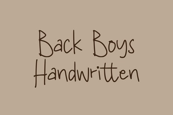 Back Boys - Casual Handwritten