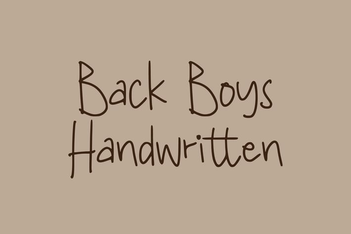Back Boys - Casual Handwritten