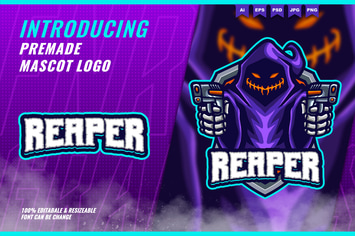 Shooter Grim Reaper - Mascot Esport Logo Template