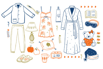 Pajamas Illustration Set 