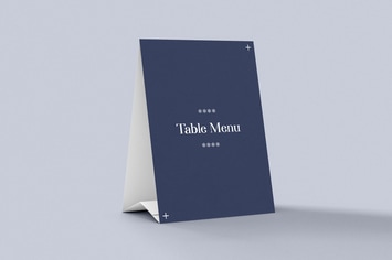 Table Menu Mockup