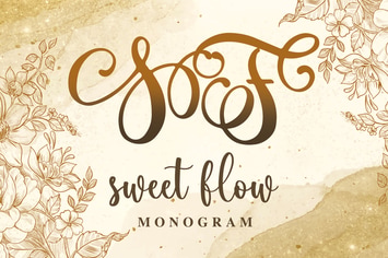 Sweet Flow Monogram Font