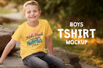 Boys T-shirt Mock-up