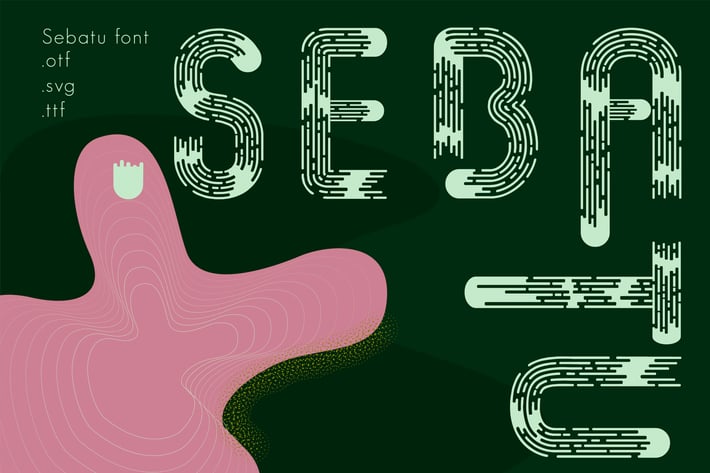 Sebatu modern font
