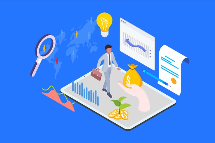 Capital Mobilization Isometric Illustration - TU
