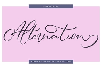 Alternation | Modern Calligraphy Script Font
