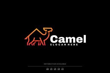 Camel Line Art Logo