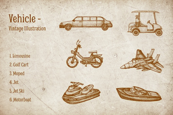 Vintage Illustration - Vehicle V.6