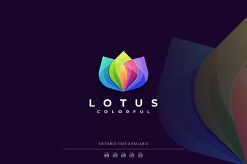 Lotus Gradient Colorful Logo