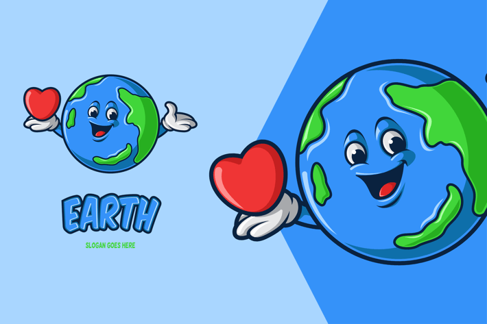 Earth - Mascot Logo