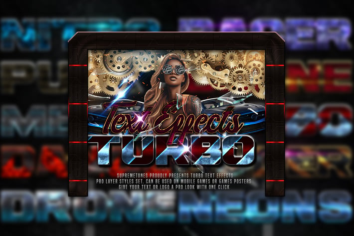 Turbo Photoshop Text Effects
